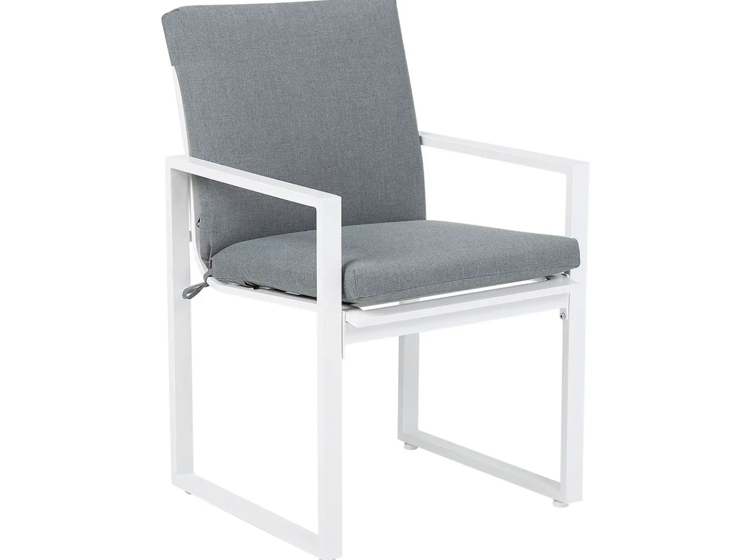 Set da pranzo da giardino 8 posti PANCOLE con cuscini Metallo Grigio