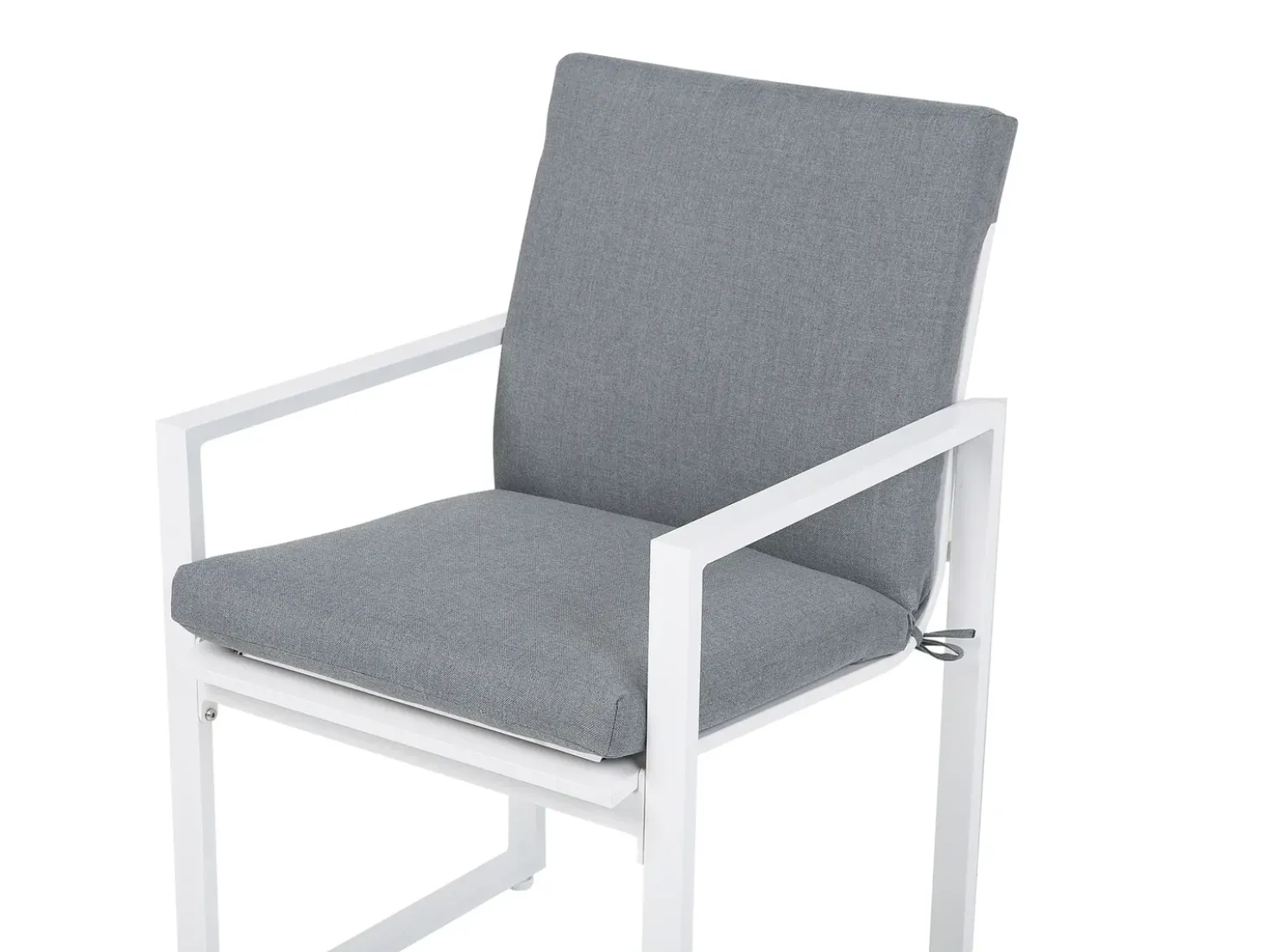 Set da pranzo da giardino 8 posti PANCOLE con cuscini Metallo Grigio