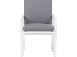 Set da pranzo da giardino 8 posti PANCOLE con cuscini Metallo Grigio