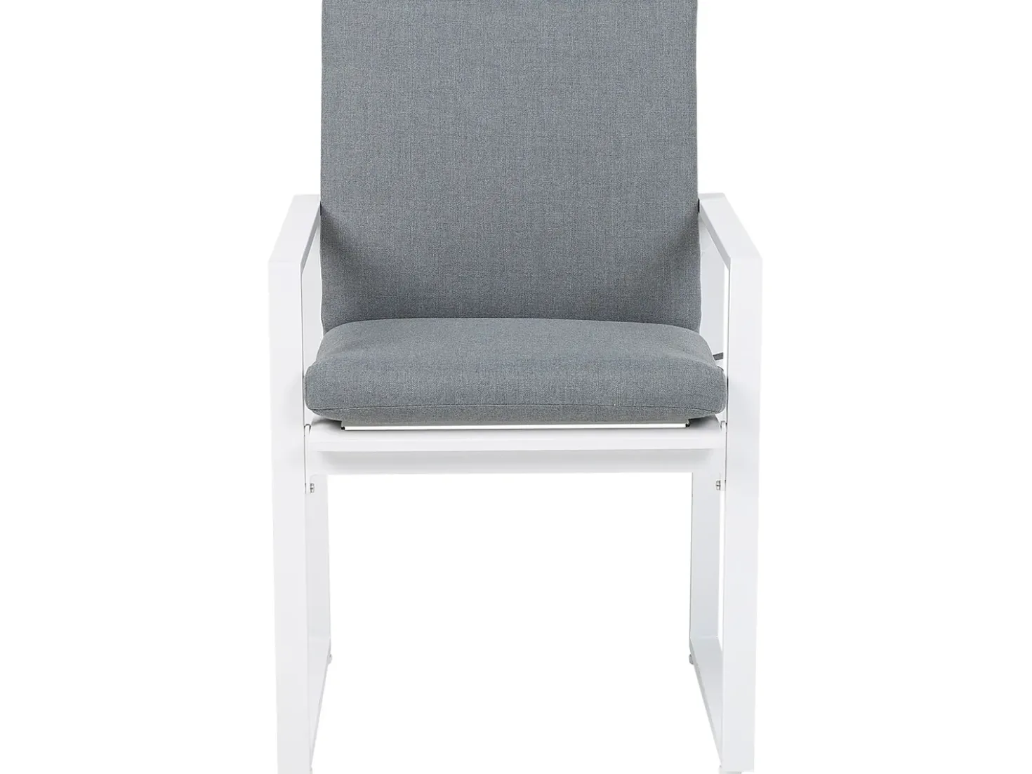 Set da pranzo da giardino 8 posti PANCOLE con cuscini Metallo Grigio