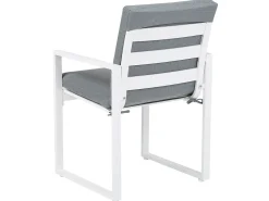 Set da pranzo da giardino 8 posti PANCOLE con cuscini Metallo Grigio