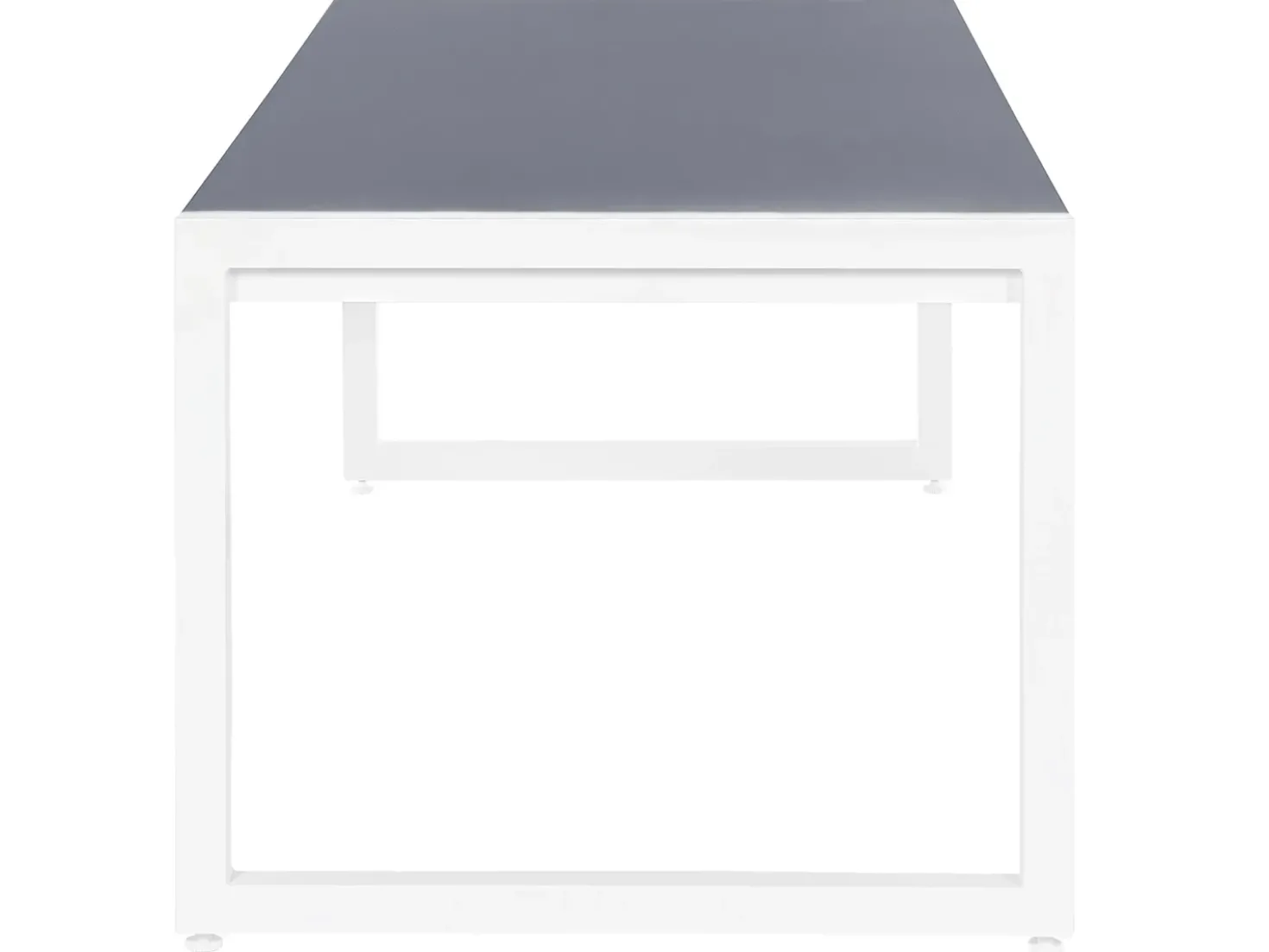 Set da pranzo da giardino 6 posti BACOLI con cuscini Metallo Grigio