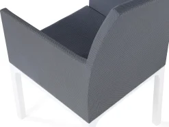 Set da pranzo da giardino 6 posti BACOLI con cuscini Metallo Grigio