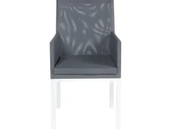 Set da pranzo da giardino 6 posti BACOLI con cuscini Metallo Grigio