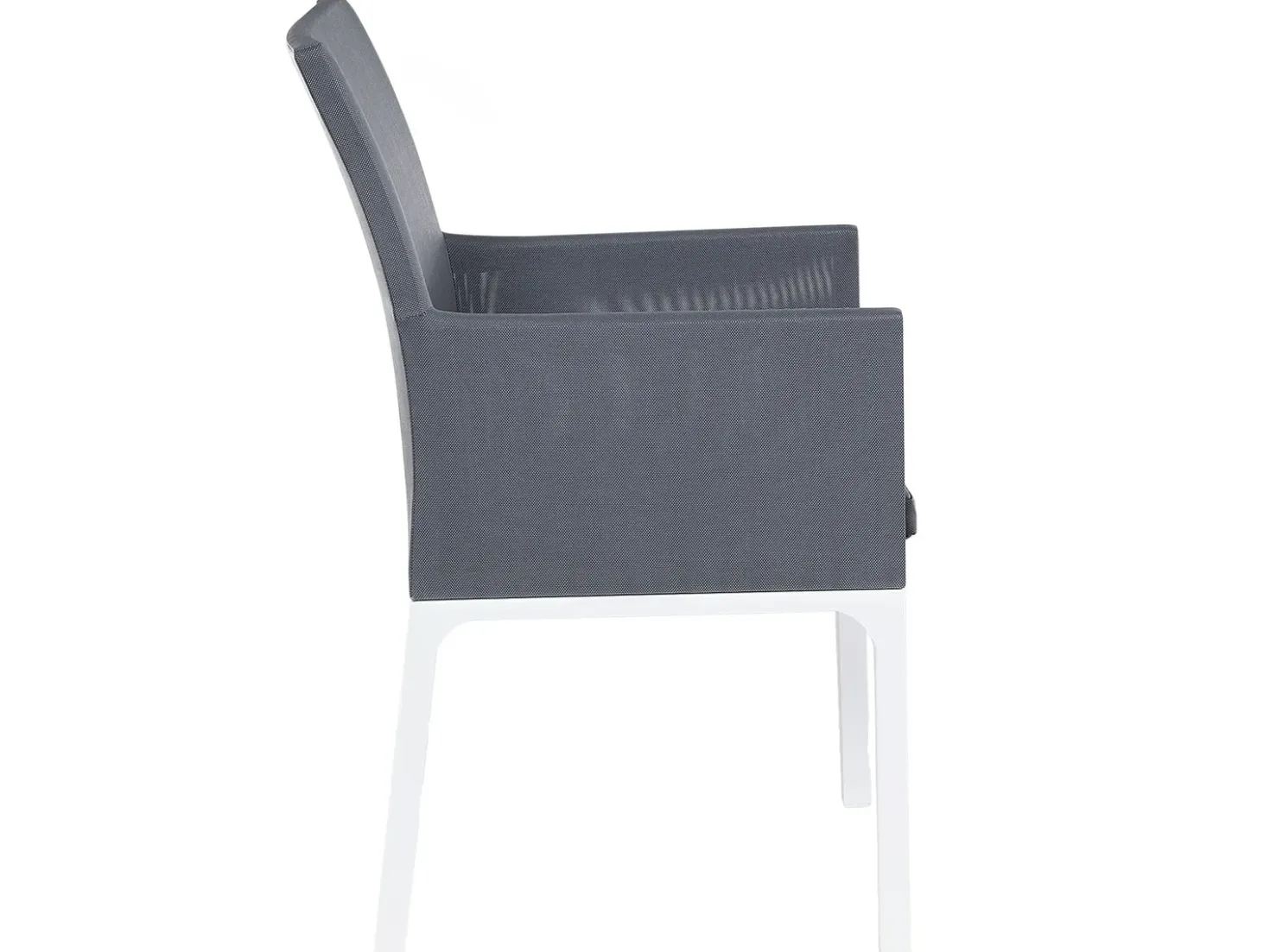 Set da pranzo da giardino 6 posti BACOLI con cuscini Metallo Grigio