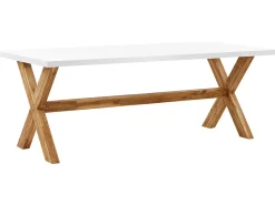 Set da pranzo da giardino con sgabelli 8 posti OLBIA Cemento Bianco