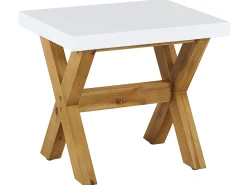Set da pranzo da giardino con sgabelli 8 posti OLBIA Cemento Bianco