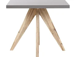 Set da pranzo da giardino 4 posti OLBIA con cuscini Cemento Beige
