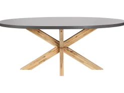 Set da pranzo da giardino 4 posti ORISTANO con cuscini Cemento Beige