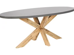 Set da pranzo da giardino 4 posti ORISTANO con cuscini Cemento Beige