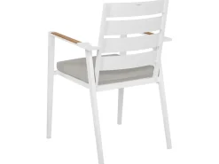 Set da pranzo da giardino 6 posti VALCANETTO/TAVIANO con cuscini Metallo Grigio