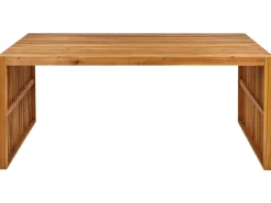 Set da pranzo da giardino con panche 6 posti SULZANO Legno d'acacia Marrone
