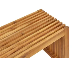 Set da pranzo da giardino con panche 6 posti SULZANO Legno d'acacia Marrone