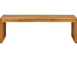 Set da pranzo da giardino con panche 6 posti SULZANO Legno d'acacia Marrone