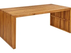 Set da pranzo da giardino con panche 6 posti SULZANO Legno d'acacia Marrone