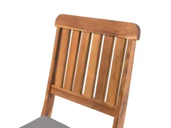 Set da pranzo da giardino 6 posti CENTO con cuscini Legno d'acacia Marrone
