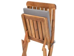 Set da pranzo da giardino 6 posti CENTO con cuscini Legno d'acacia Marrone