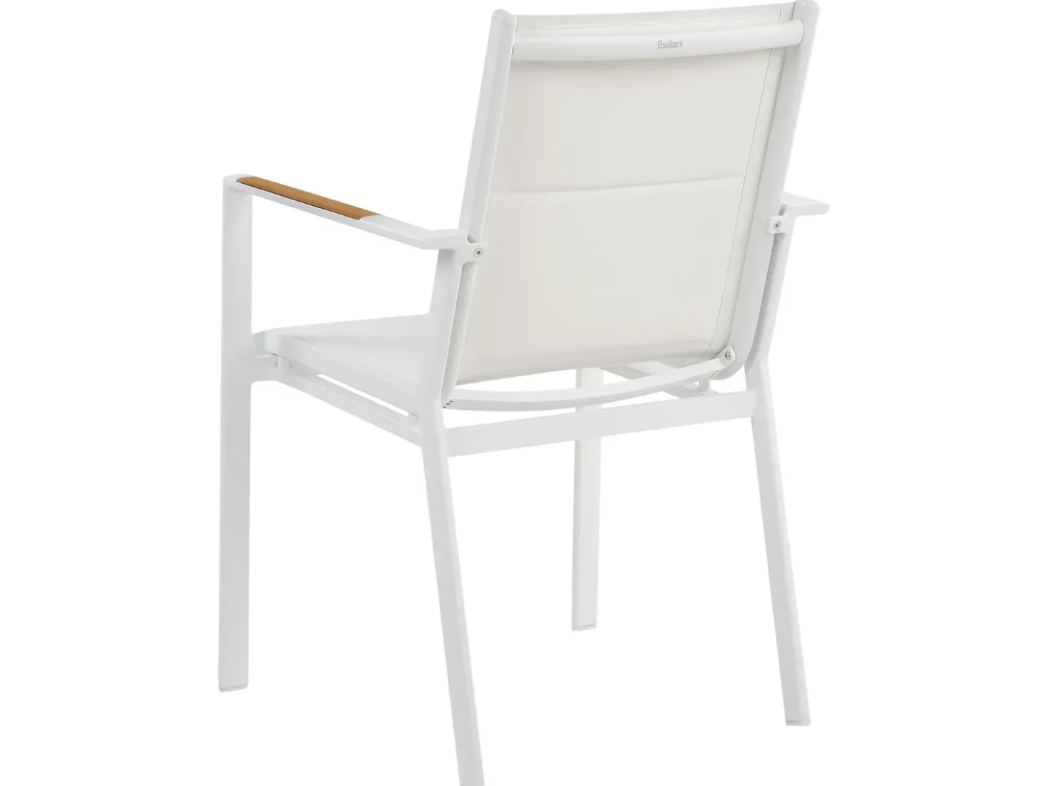 Set da pranzo da giardino 4 posti MALETTO/BUSSETO Metallo Effetto marmo Bianco