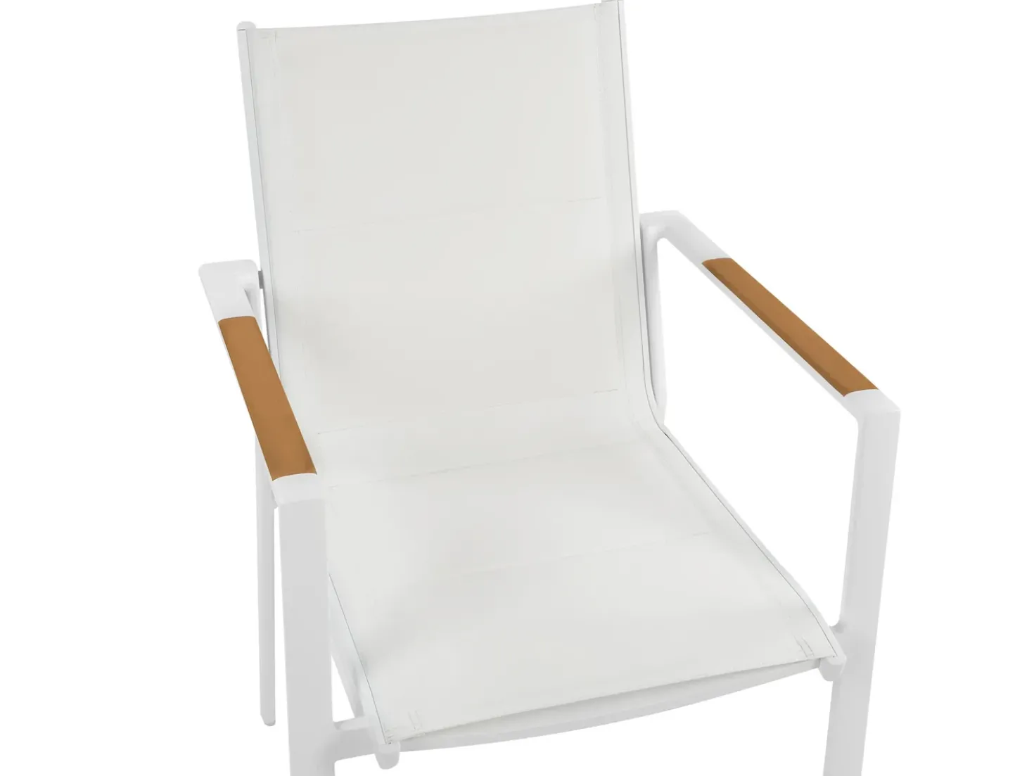 Set da pranzo da giardino 4 posti MALETTO/BUSSETO Metallo Effetto marmo Bianco