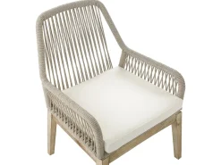 Set da pranzo da giardino 6 posti OLBIA con cuscini Beige