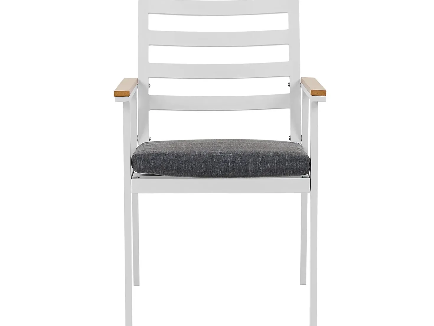 Set da pranzo da giardino 4 posti CAVOLI con cuscini Metallo Grigio