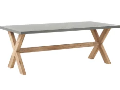 Set da pranzo da giardino 6 posti MAROS/OLBIA con cuscini Cemento Marrone chiaro