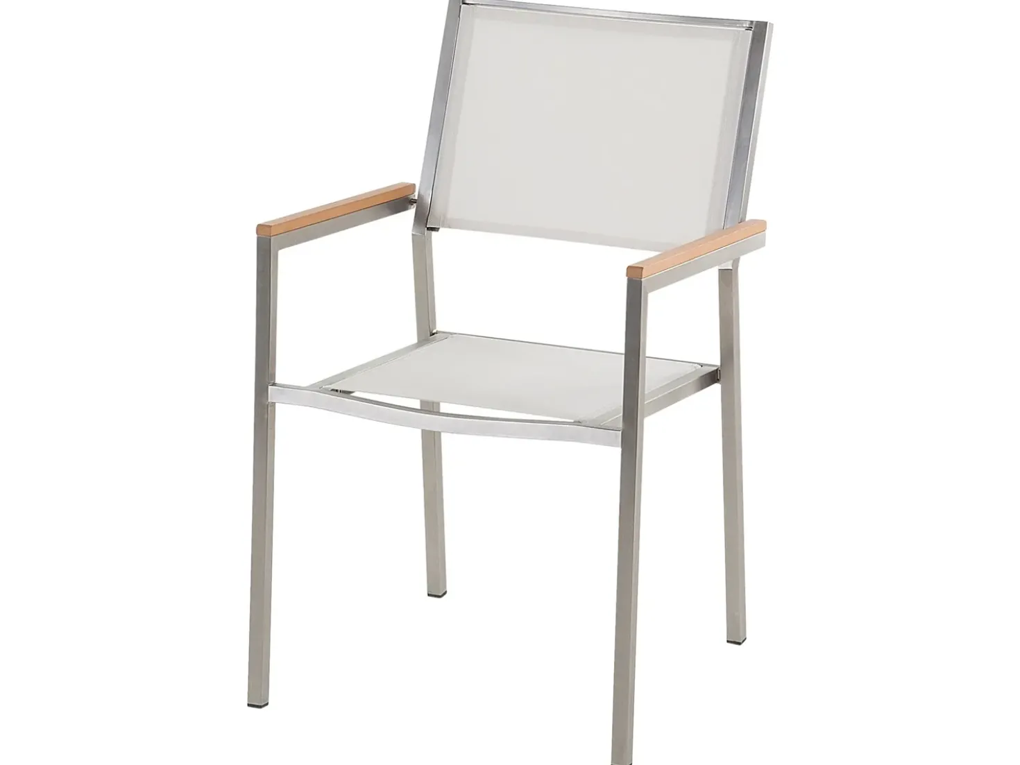 Set da pranzo da giardino 6 posti GROSSETO Piastra tripla Granito Lucido Grigio/Bianco