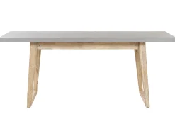 Set da pranzo da giardino con panche 6 posti ORIA Cemento Grigio