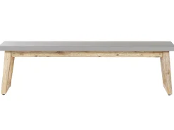 Set da pranzo da giardino con panche 6 posti ORIA Cemento Grigio