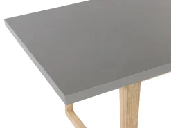 Set da pranzo da giardino con panche 6 posti ORIA Cemento Grigio