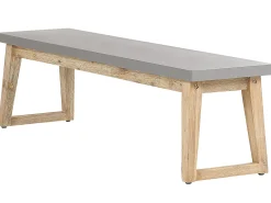Set da pranzo da giardino con panche 6 posti ORIA Cemento Grigio