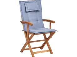 Set da pranzo da giardino 8 posti MAUI II con cuscini Legno d'acacia Blu