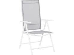 Set da pranzo da giardino 6 posti CATANIA Metallo Grigio