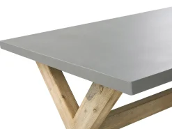 Set da pranzo da giardino con panche 6 posti OLBIA Cemento Grigio