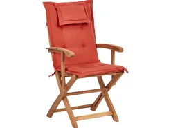 Set da pranzo da giardino 8 posti MAUI II con Ombrellone Legno d'acacia Rosso scuro