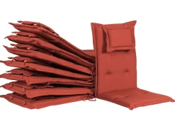 Set da pranzo da giardino 8 posti MAUI II con Ombrellone Legno d'acacia Rosso scuro