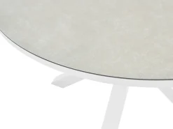 Set da pranzo da giardino 4 posti MALETTO/GROSSETO Metallo Effetto marmo Grigio/Beige