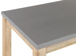 Set da pranzo da giardino con panche e sgabelli 8 posti OSTUNI Cemento Grigio