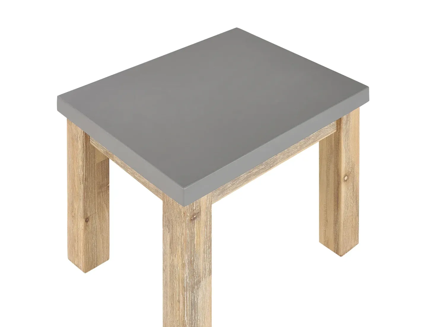 Set da pranzo da giardino con panche e sgabelli 8 posti OSTUNI Cemento Grigio