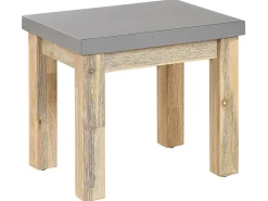 Set da pranzo da giardino con panche e sgabelli 8 posti OSTUNI Cemento Grigio