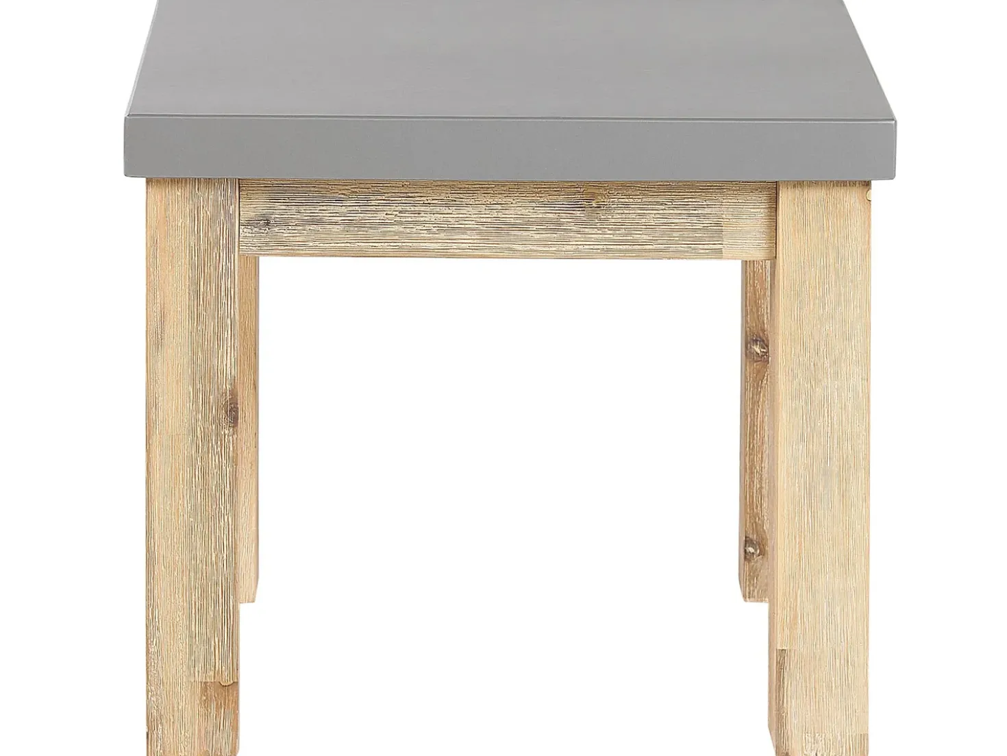 Set da pranzo da giardino con panche e sgabelli 8 posti OSTUNI Cemento Grigio