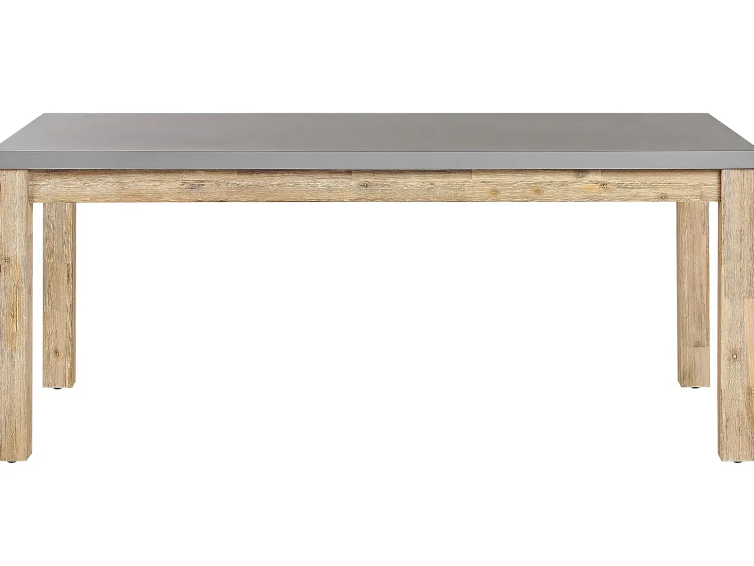 Set da pranzo da giardino con panche e sgabelli 8 posti OSTUNI Cemento Grigio