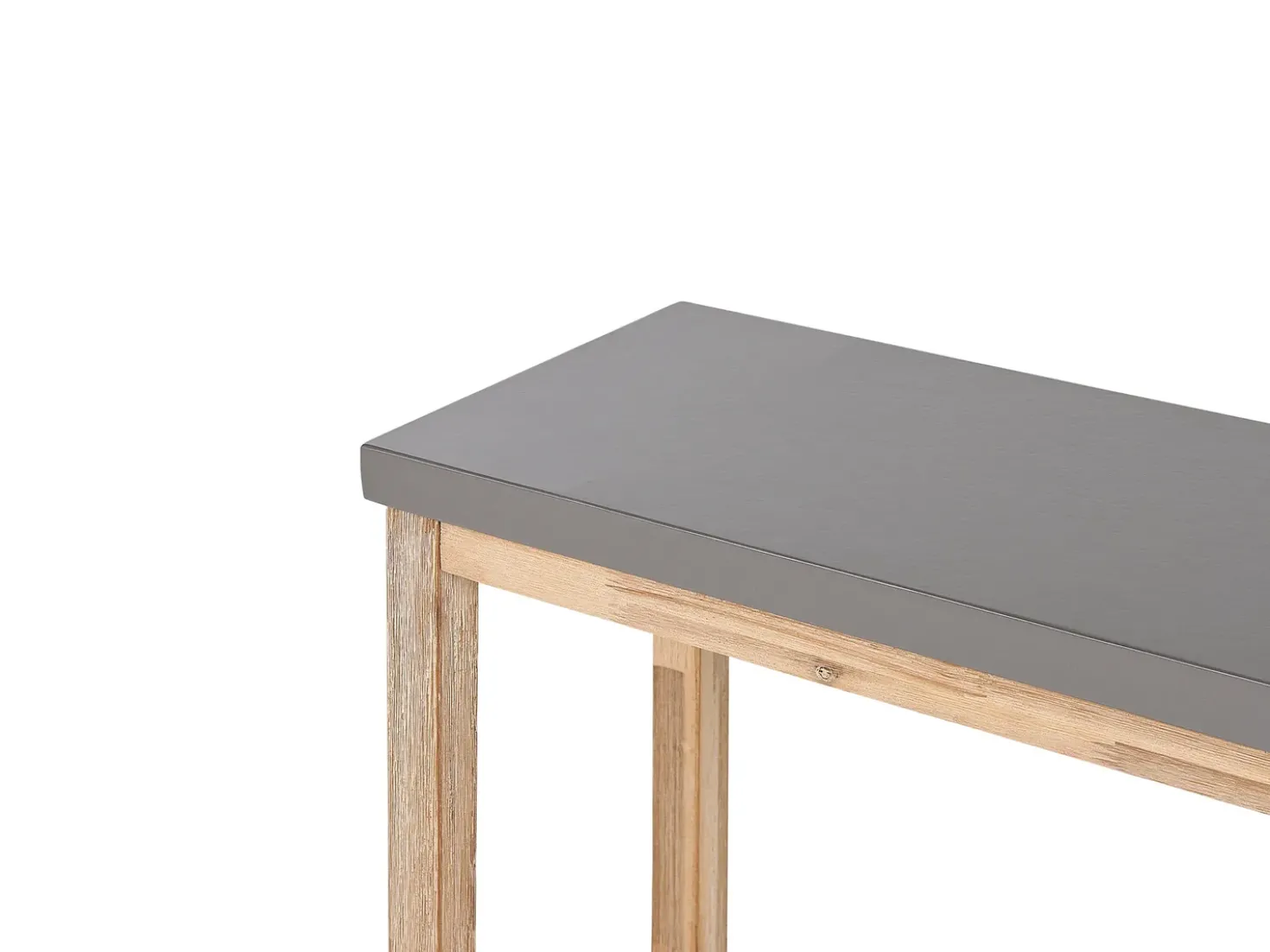 Set da pranzo da giardino con panche e sgabelli 8 posti OSTUNI Cemento Grigio