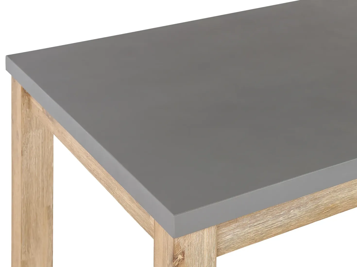 Set da pranzo da giardino con panche e sgabelli 8 posti OSTUNI Cemento Grigio