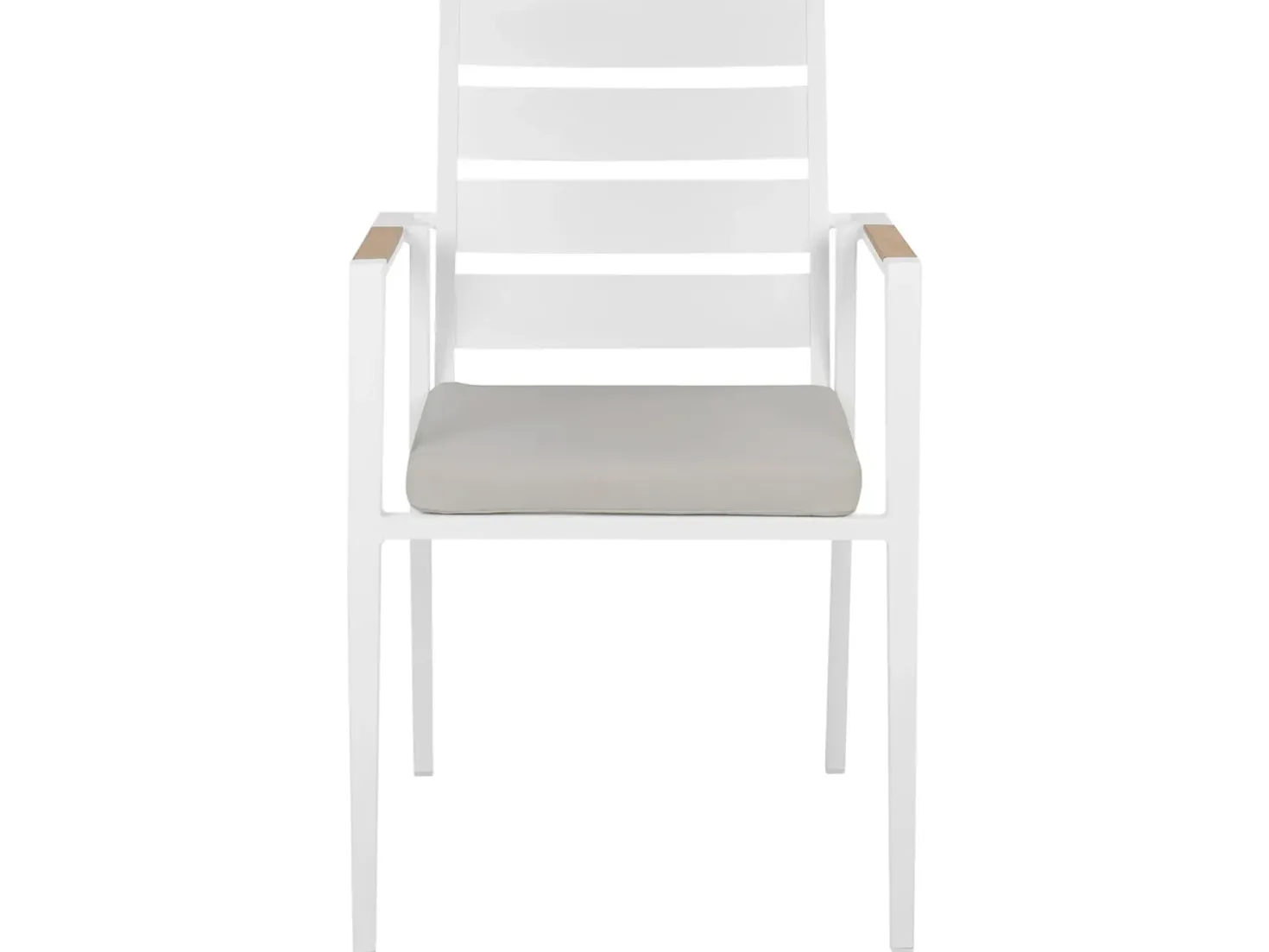 Set da pranzo da giardino 4 posti MALETTO/TAVIANO con cuscini Metallo Effetto marmo Grigio