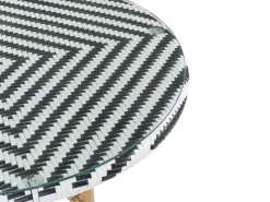 Set da pranzo da giardino 4 posti RIFREDDO Rattan sintetico (PE) Nero/Bianco