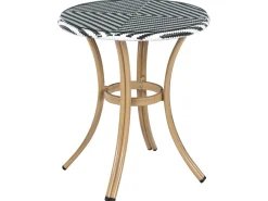 Set da pranzo da giardino 4 posti RIFREDDO Rattan sintetico (PE) Nero/Bianco
