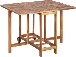 Set da pranzo da giardino 4 posti FRASSINE con Ombrellone (12 opzioni) Legno d'acacia Naturale
