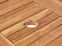 Set da pranzo da giardino 4 posti FRASSINE con Ombrellone (12 opzioni) Legno d'acacia Naturale