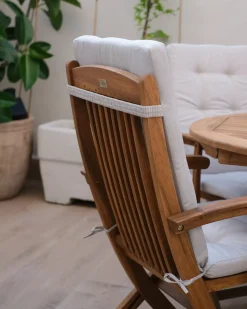 Set da pranzo da giardino 8 posti MAUI PREMIUM Legno d'acacia Beige chiaro